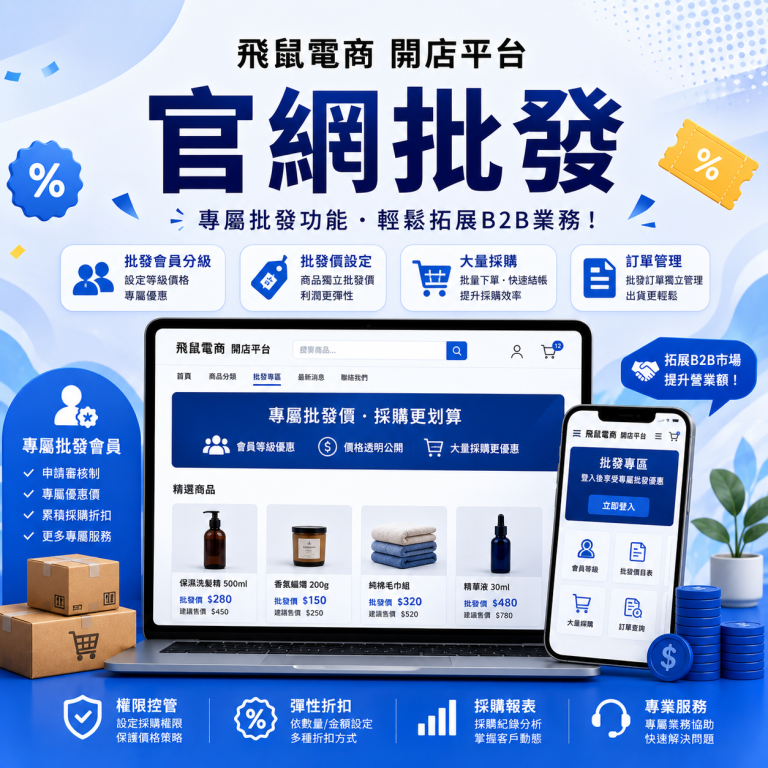 開店平台官網批發功能